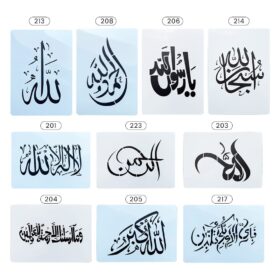 Calligraphy Stencils Reusable A4 Size – Different Designs