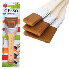 Keep Smiling Gesso Brush Set Of 3 Pcs (Synthetic Hairs)