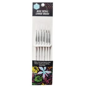 Keep Smiling Mini Detail Liner Brush Set Of 6 Pcs