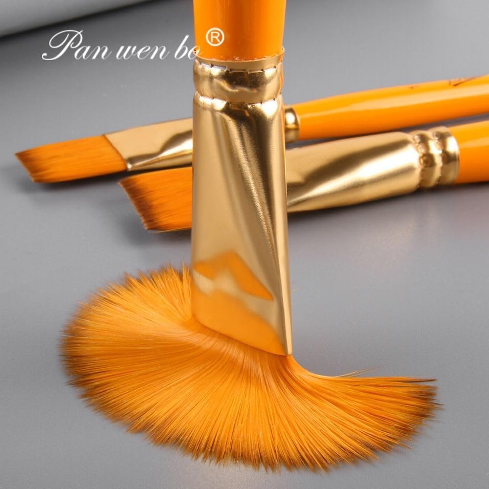 Xinbowen Short Handle Flat Brush Set Of 3 Pcs - Synthetic Hairs - Image 5