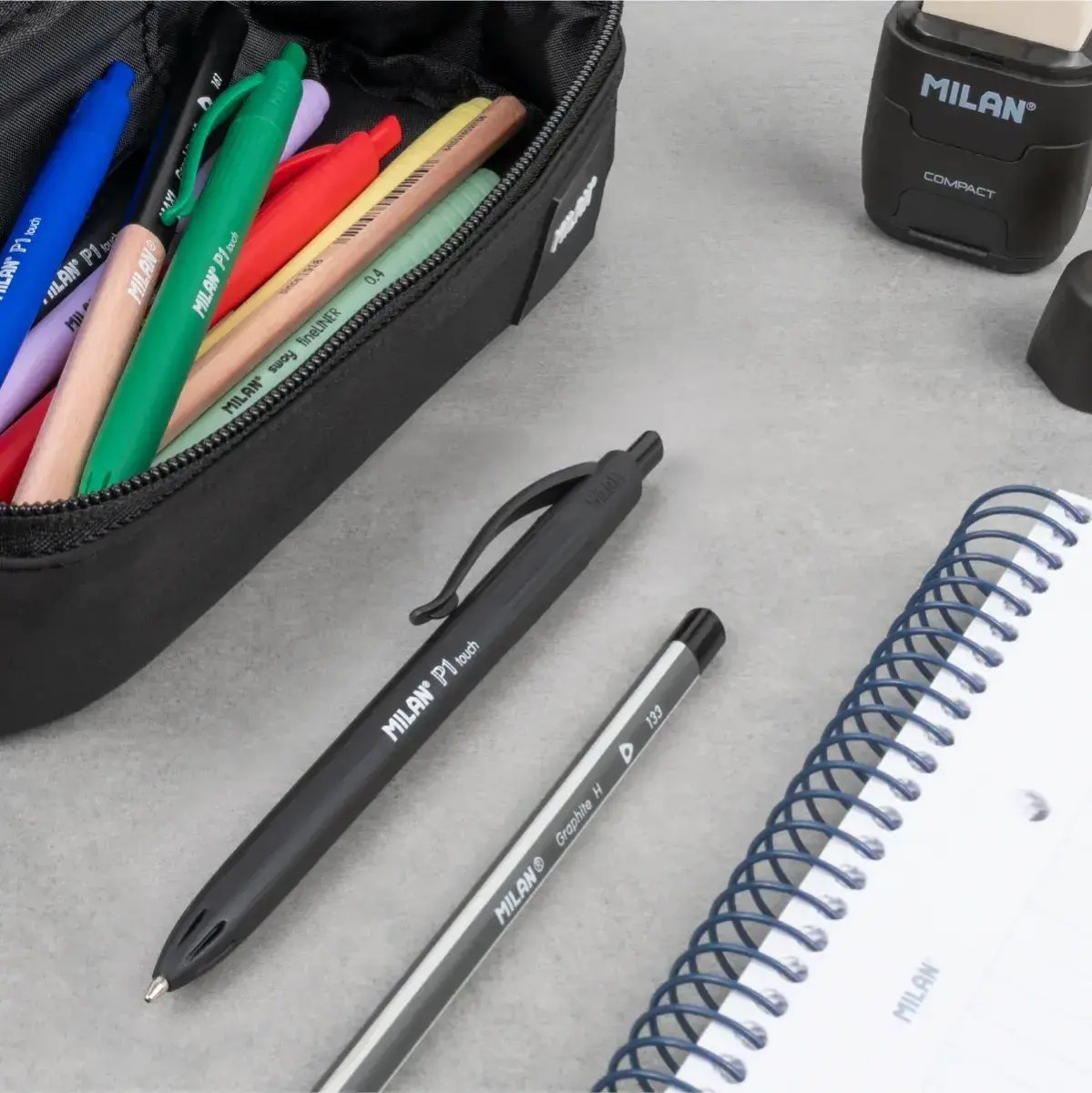 Milan P1 Touch Ball Pen Black Ink - Single Piece