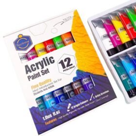 Keep Smiling Acrylic Paints Set Of 12 Colors - 30ml