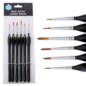 Keep Smiling Mini Detail Liner Brush Set Of 6 Pcs
