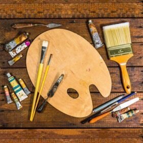 Wooden Painting Palette Oval A3 Size