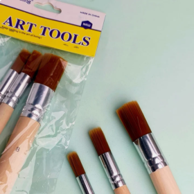 Keep Smiling Stencil Brushes Pack Of 3 Pcs