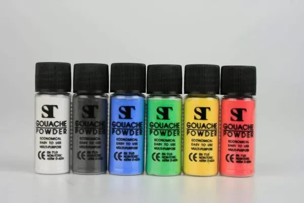 Gouache powder basic colors